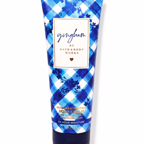 Gingham Blue BBW Ultimate Hydration with Shea Body Cream 8oz