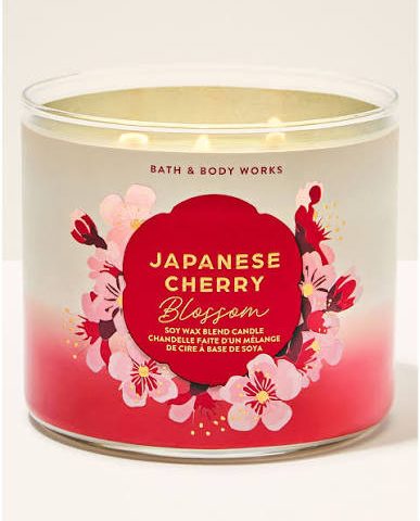 Japanese Cherry Blossom BBW Scented 3 Wick Candle 14.5oz
