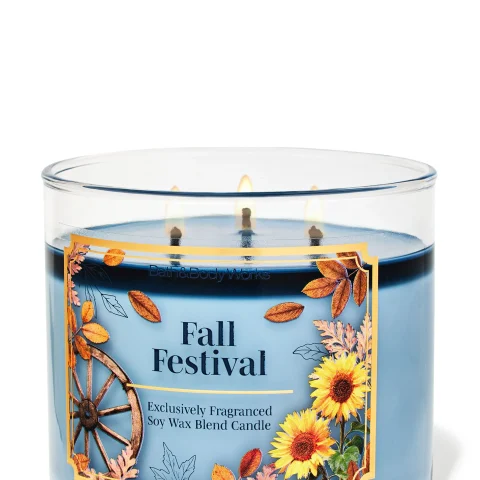 Fall Festival BBW Scented 3 Wick Candle 14.5oz