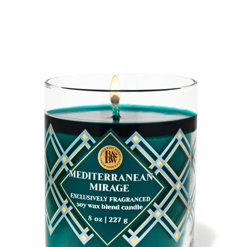 Mediterranean Mirage BBW Scented Single Wick Soy Blend Candle 8oz