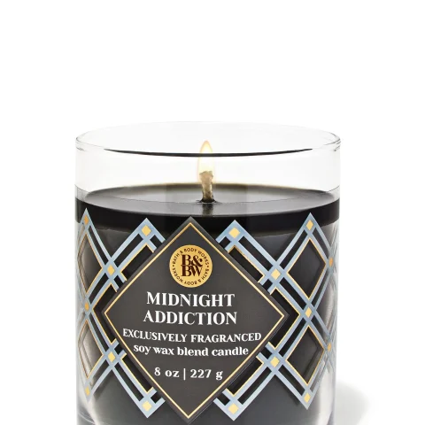 Midnight Addiction BBW Scented Single Wick Soy Blend Candle 8oz