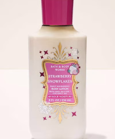 Strawberry Snowflakes BBW Daily Nourishing Body Lotion with Shea Butter & Coconut Oil 8oz