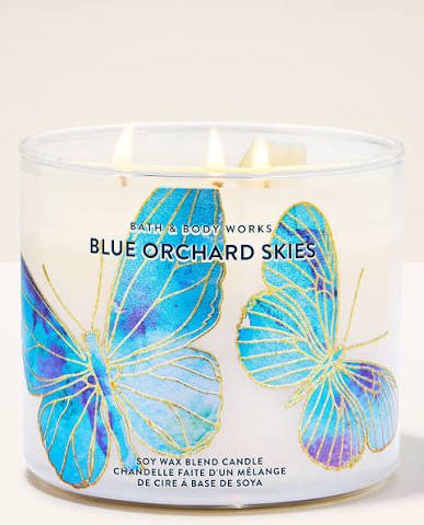Blue Orchard Skies BBW Scented 3 Wick Candle 14.5oz