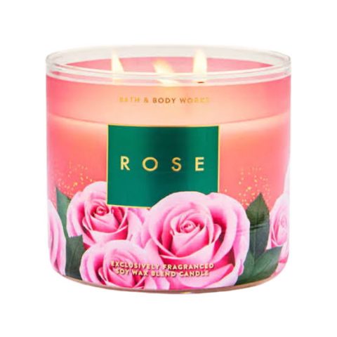 Rose BBW Scented 3 Wick Candle 14.5oz
