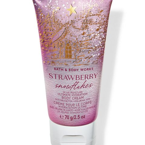 Strawberry Snnowflakes BBW Mini Travel Size Body Cream 2.5oz